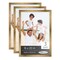 Pack of 3 Metallic Bronze Picture Frames | Solid Wood | UV-Resistant Acrylic | Easy Gallery Wall Setup